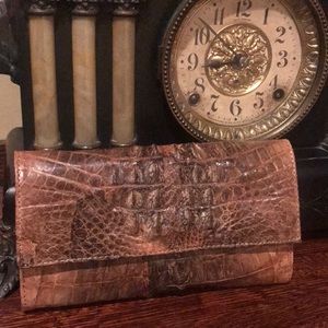 Amazing Muslin Lined Hornback Crocodile Clutch